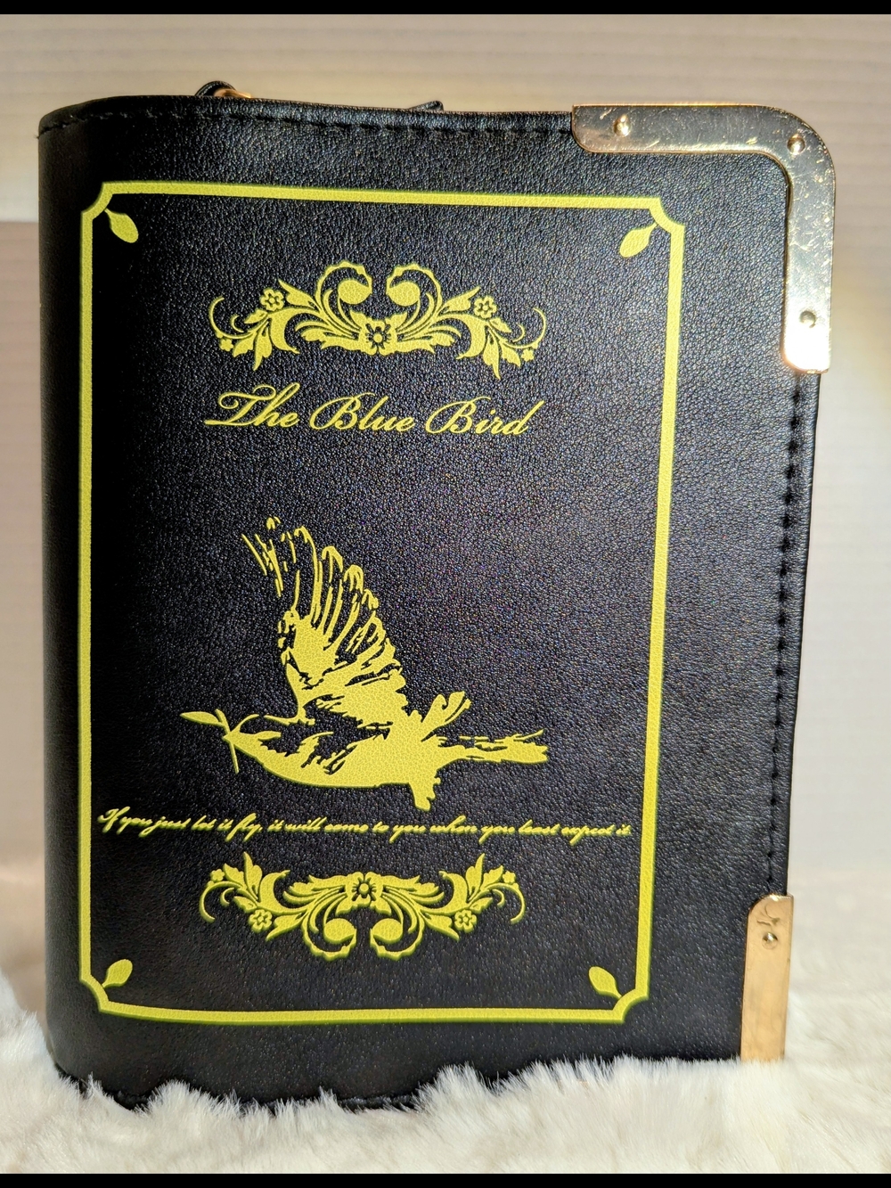 ​"The Blue Bird" Novelty Book-Shaped Crossbody Bag